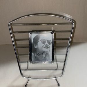 Terragrafics Silver Retro Diner Style Picture Frame NWOT